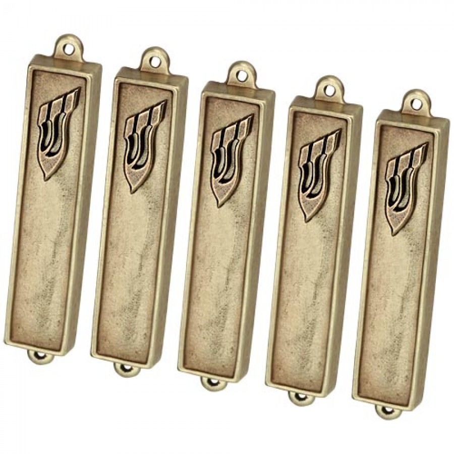 5 Cast Bronze Design Mezuzah Case Judaica Mall