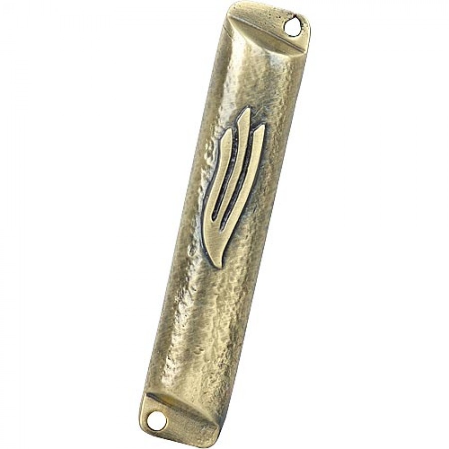 Traditional Brass Mezuzah - Judaica Mall