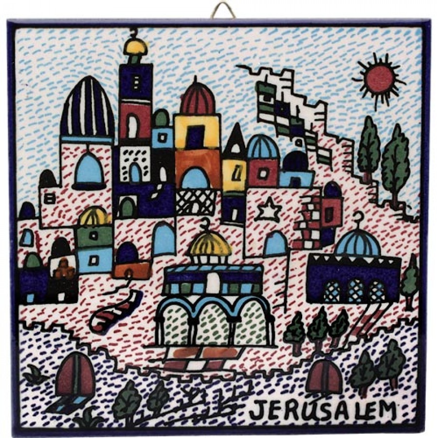Armenian Ceramic Old City of Jerusalem Wall Tile Judaica Mall